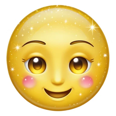 wink emoji with a sparkling sign and sparkles around sticker