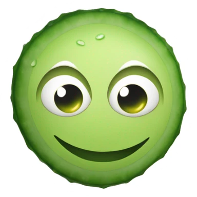 Smiley with cucumber on eyes  sticker