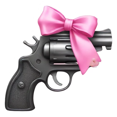 pink pistol with  pink bow sticker