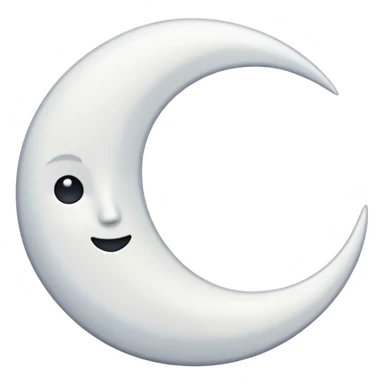 Thin moon just thin white  without face without anything sticker