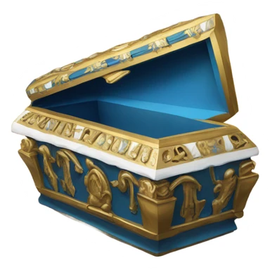 egypt full body sarcophagus coffin gold blue white black  sticker