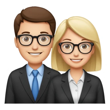 two Bestie man and woman coworkers teacher sarcastic sticker