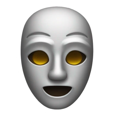 Masque forme de point interrogation  sticker