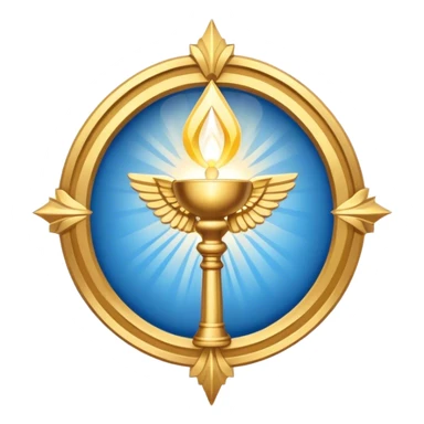 saint emblem holy light blue sticker