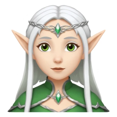 woman elves with white hair sticker