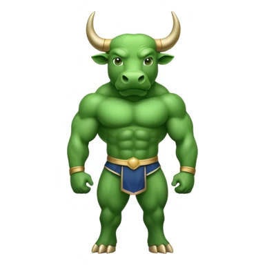 Green bull sticker
