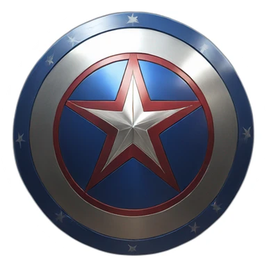 captain america type shield with the Facebook/META logo replacing the star in the middle sticker