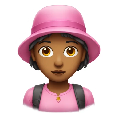 Sad Girl With Pink Hat sticker