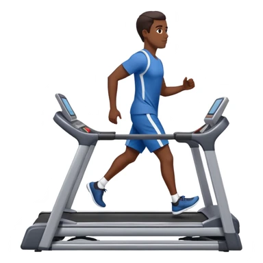 Modern incline treadmill, Dominican guy, black guy walking up on treadmill sticker