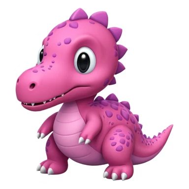pink stuffed dinosaur sticker