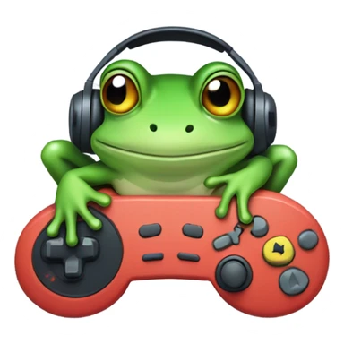 Frog playing Fortnite sticker