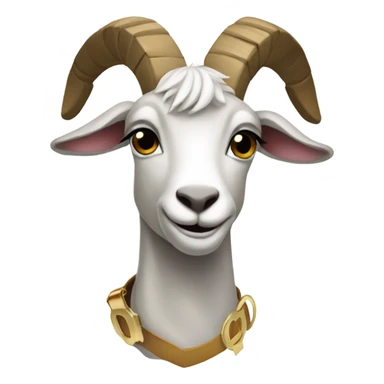 Goat with a championship belt sticker