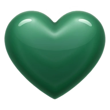 Dark green heart emoji sticker