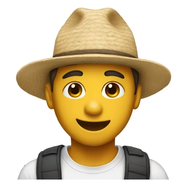 Me wearing a hat sticker