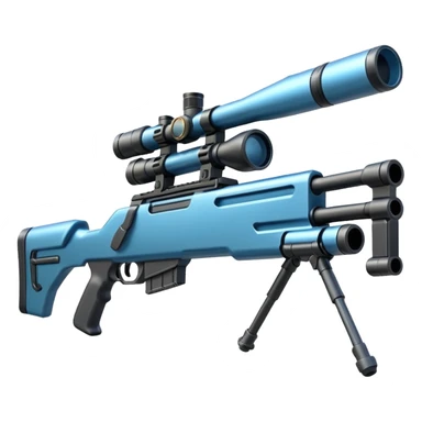 cartoonish missile-shaped sniper rifle sticker