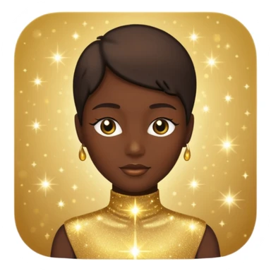 human silhouette glowing with sparkles sticker