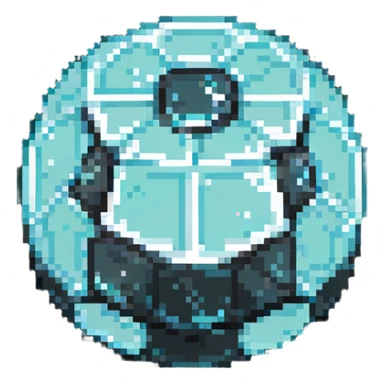 ultra-blocky minimal pixel art Minecraft diamond with few large square pixels sticker