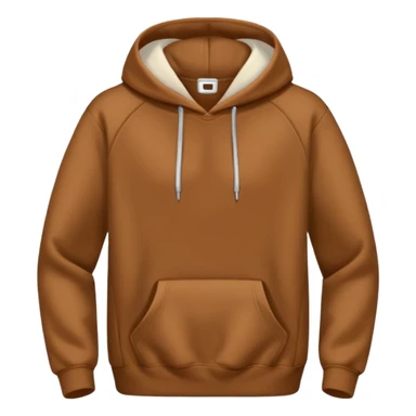 A brown hoodie no human and no zipper nothing on the fornt I like the last one  sticker