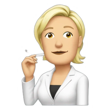 Marine le pen smoking cannabis sticker