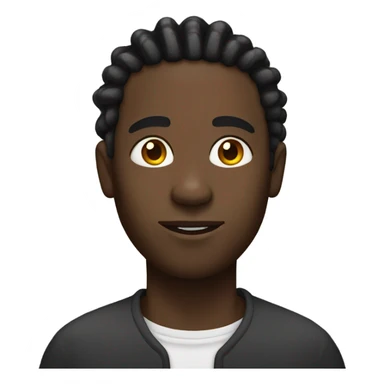 black man with dreadlocks no mustache  sticker