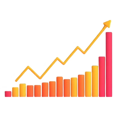 line graph showing growth sticker