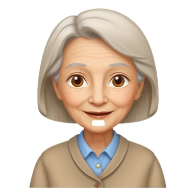 In medieval fairy tales, a kind and amiable grandmother dressed in plain clothes sticker