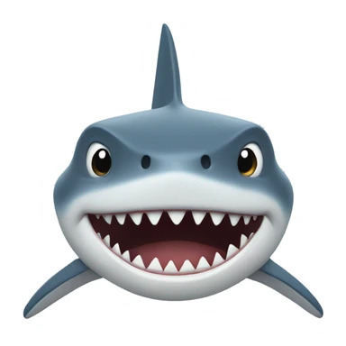 Shark with star eyes sticker