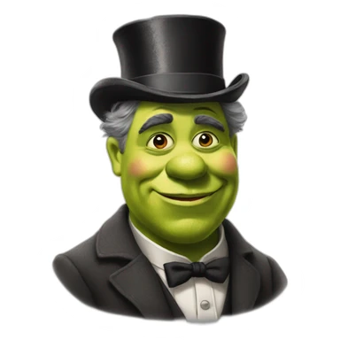 Shrek but it's Charlie chaplin sticker