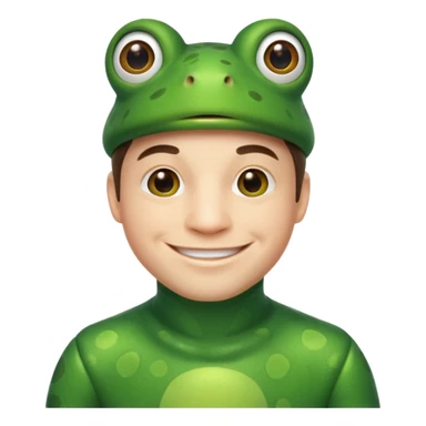man fair in frog costume  sticker