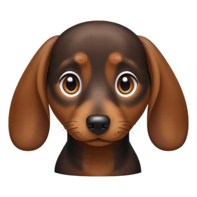 dachshund facing forwards, head and shoulders sticker