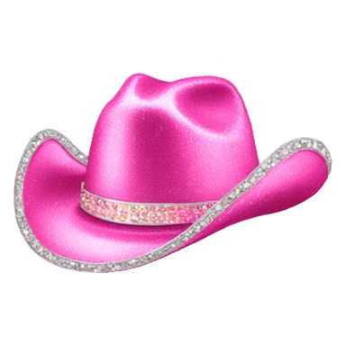 Pink sparkley cowboy hat sticker