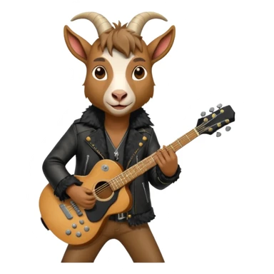 Goat rockstar potrait  sticker