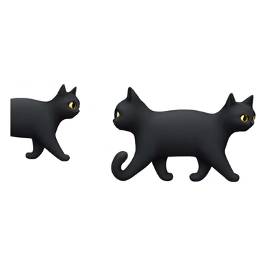 A black cat with star-shaped fur sticker