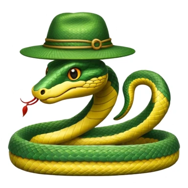 snake wearing a hat sticker