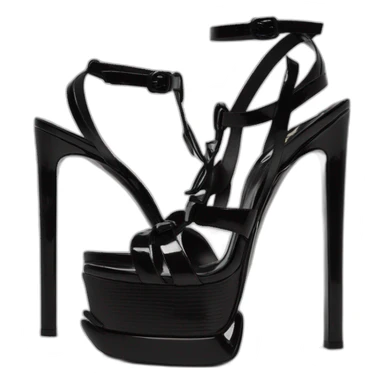 Ysl heel sandal TRIBUTE PLATFORM SANDAL black PATENT LEATHER sticker