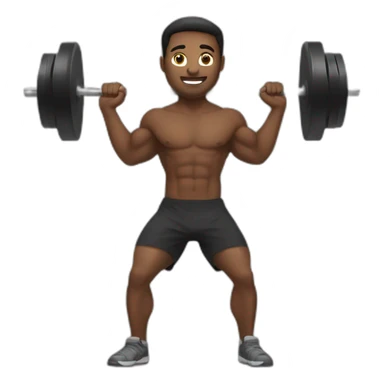 barbell squat male sticker