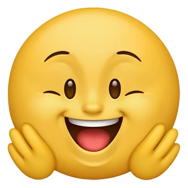 Laughing yellow face emoji  sticker