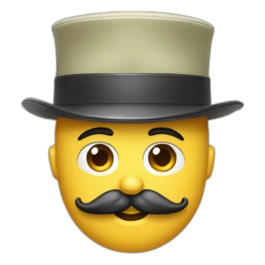 Comander with army hat and charlie Chaplin mustache sticker