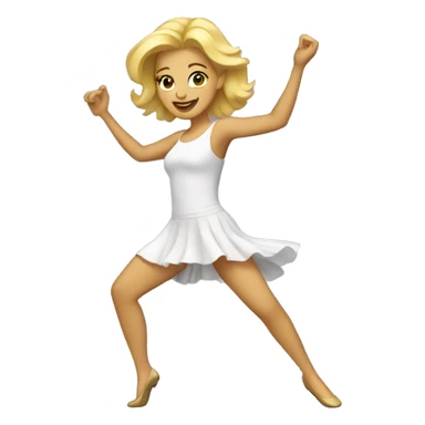 blond lady dancing sticker