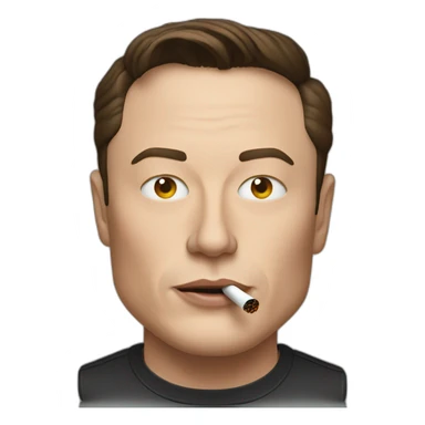 smoking elon musk sticker