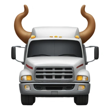 truck with horns  sticker