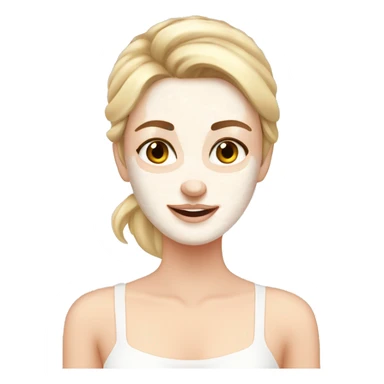 White girl doing skin care sticker