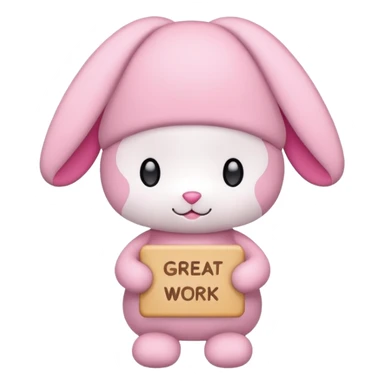 cute mymelody with sign that says great work sticker