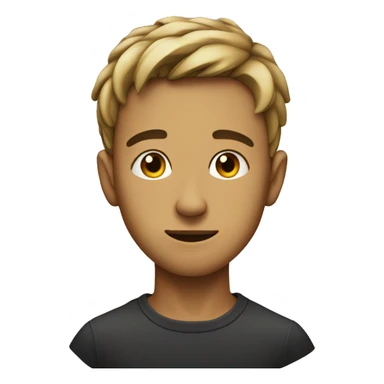 Boy face with sharp jawline side view  sticker