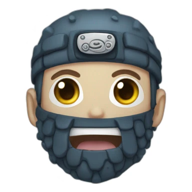 cute kraken mashup naruto face sticker