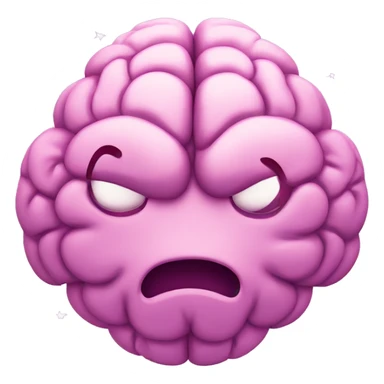 a brain surrounded by tiny hearts and sparkles sticker