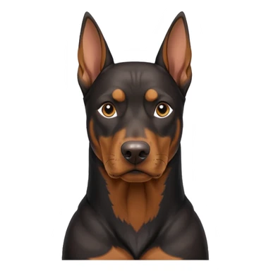 Dobermann no cropped ears sticker