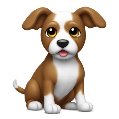 little dog toy-puddle brown sticker