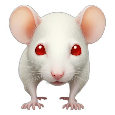 Albinos rat with red eyes sticker