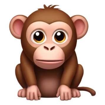 Monkey riding backwards on a pig sticker